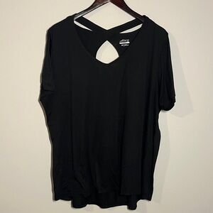 BCG Black Backless Relaxed Tee
